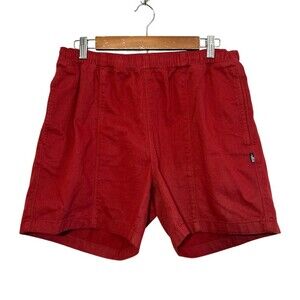 Saturdays New York City Comfort Drawstring Shorts Mens L Red Orange Pull On